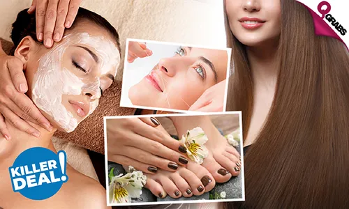 Killer Beauty Deal: Express Facial + Hair Mask with Normal Blow-Dry + Threading + Massage + Mani-Pedi & More!